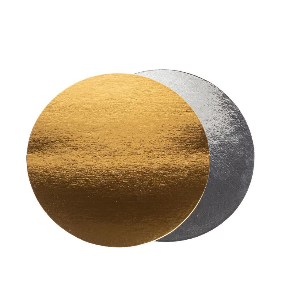 Tortenplatte Ø25, 1mm Gold/Silber - 5 Stk