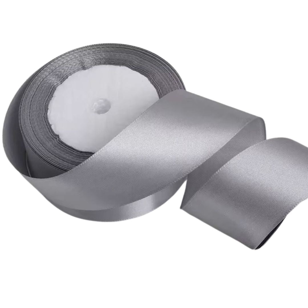 Satinband 2 cm Grau, 33 m Rolle