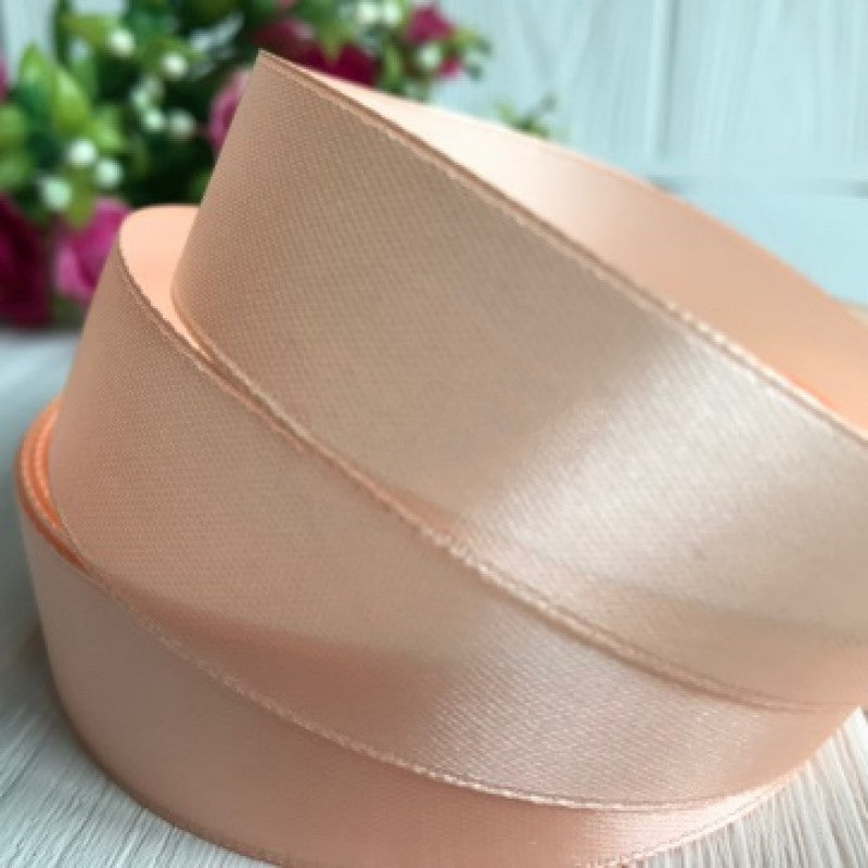 Satinband 2 cm Pfirsichfarben, 33 m Rolle