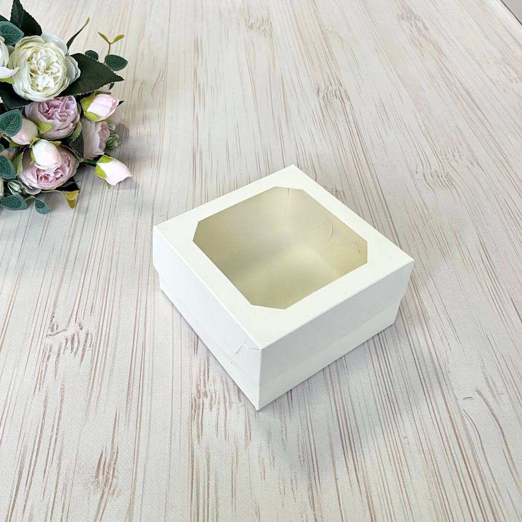 Karton für Bento mit Fenster 13x13x7 cm, 5 Stück