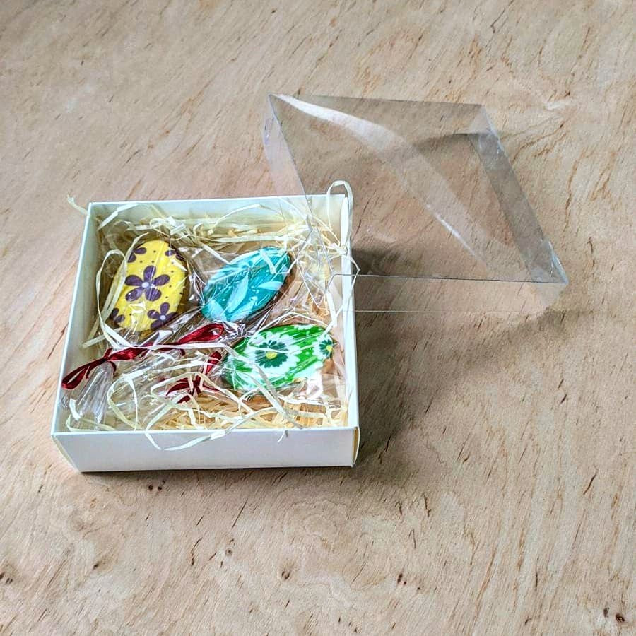 Transparente Box für Lebkuchen 150x150x50 mm/PET