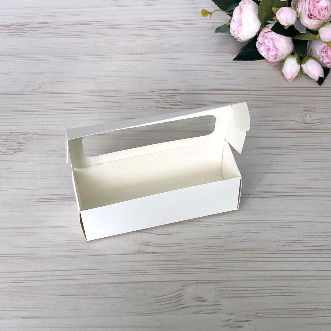 Karton für Macarons Weiß 17x5,5x5,5 cm, 5 Stk