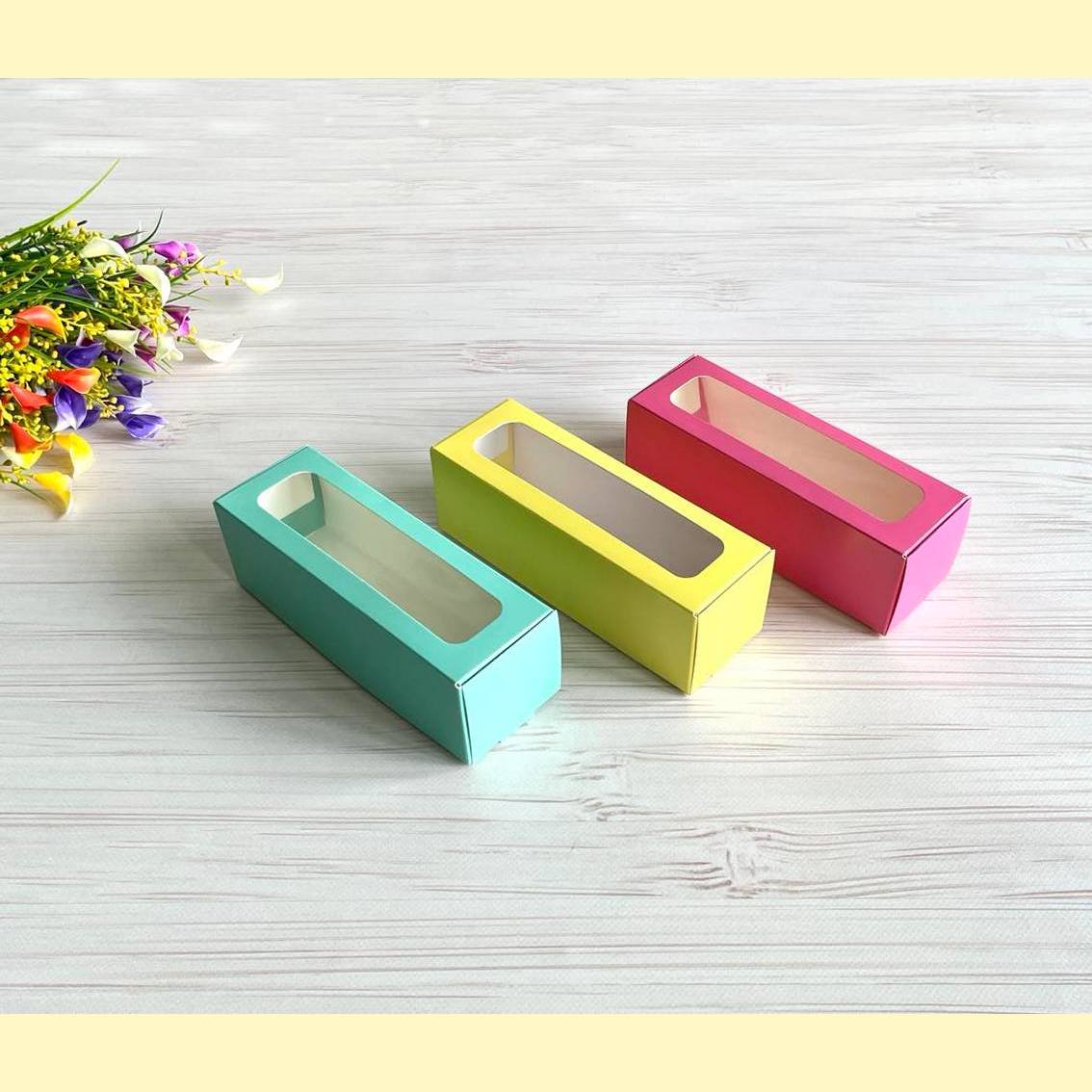 Karton für Macarons Tiffany 17×5,5×5,5 cm, 5 Stk