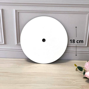 Tortenplatten, weiß, D18, 3 mm, Mittelloch D13 mm, MDF, 1 Stk