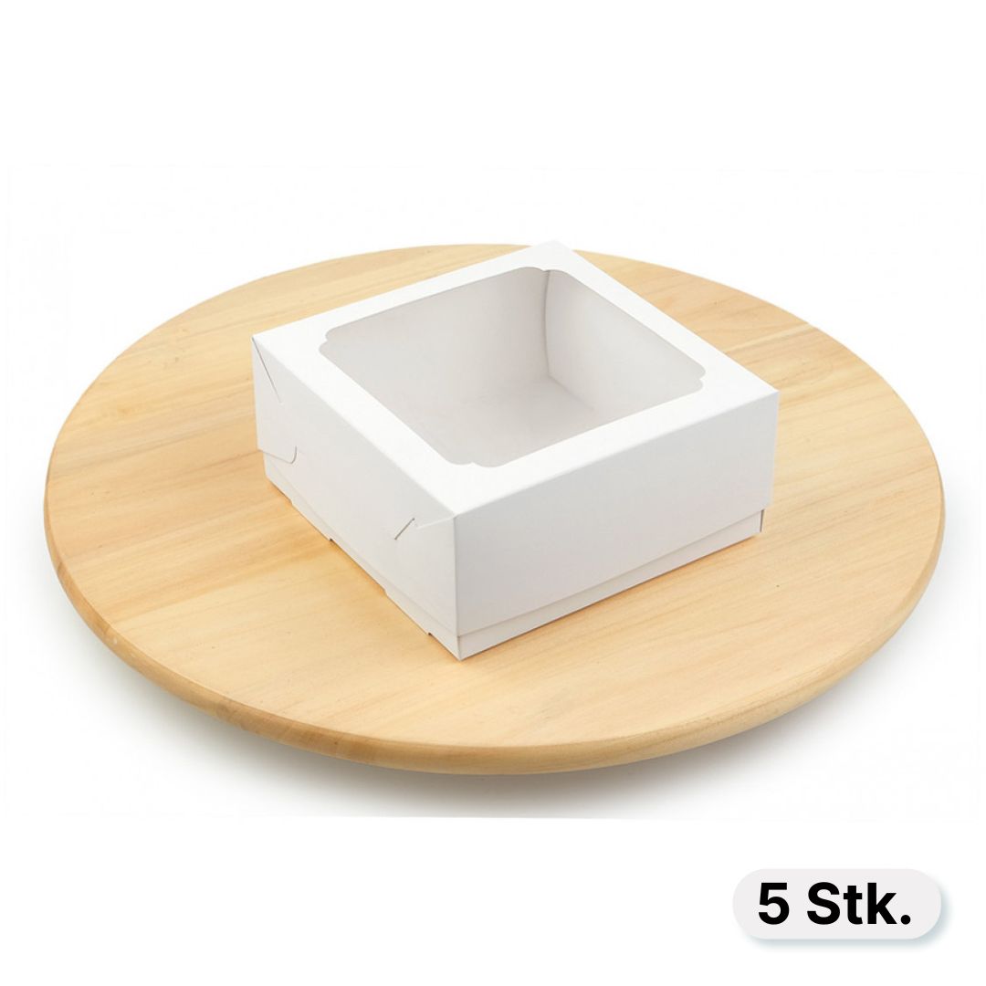 Karton für Bento mit Fenster 15x15x7 cm, 5 Stück
