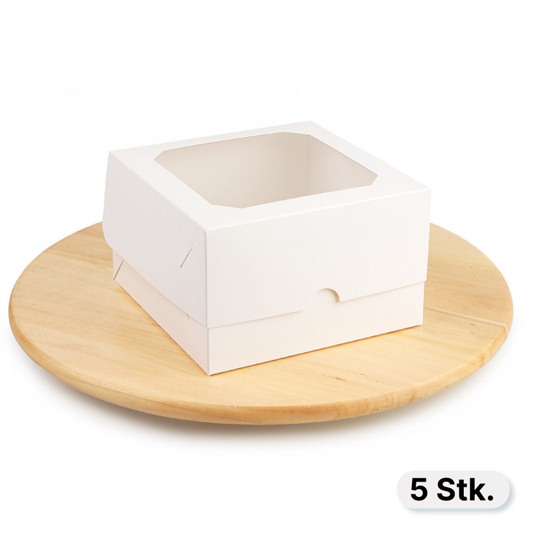 Karton für Bento mit Fenster 17x17x10,5 cm, 5 Stück