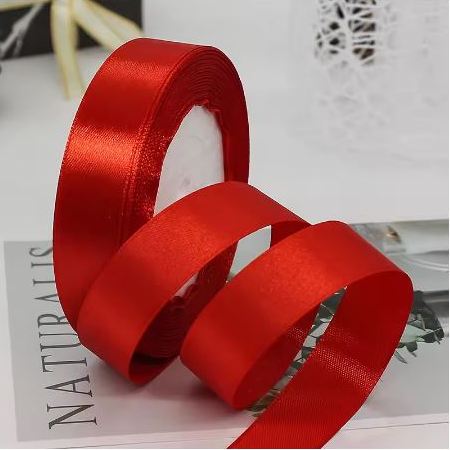 Satinband 2 cm Rot, 33 m Rolle
