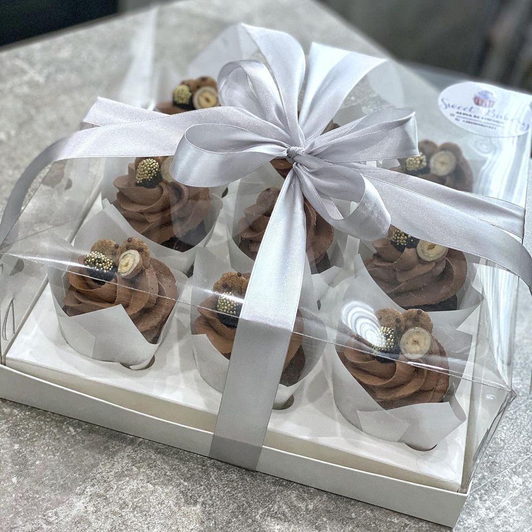 Transparent Box für 9 cupcakes 255x255x110 mm/PET