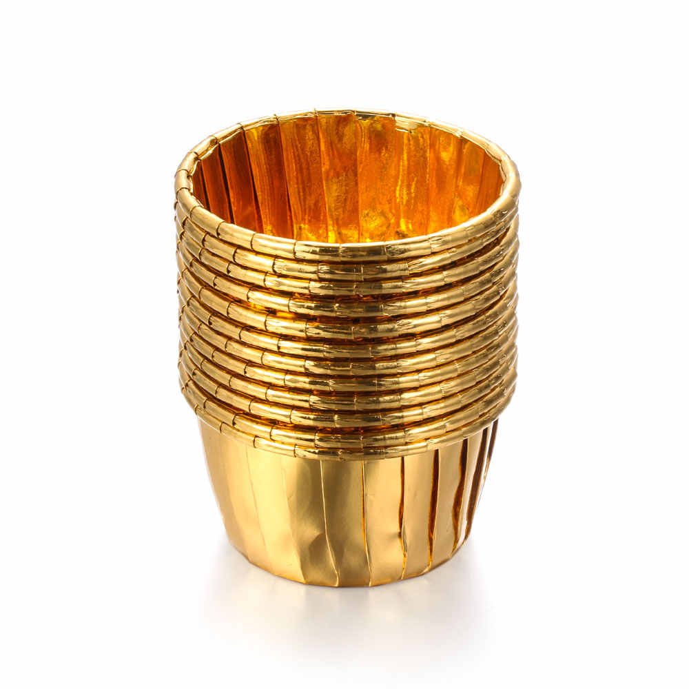 Cupcake / Muffin Backförmchen, 25 Stk – Gold