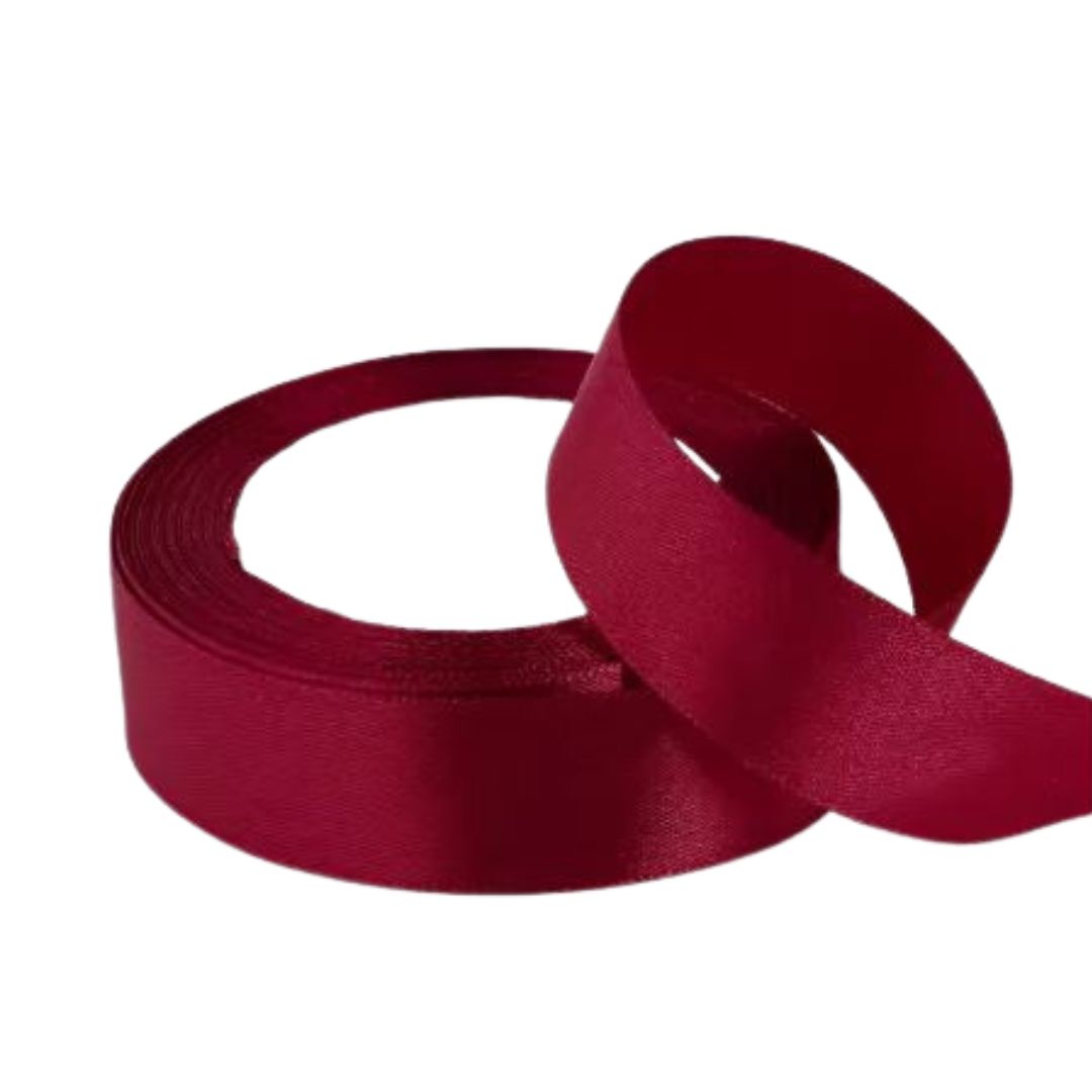Satinband 2 cm Weinfarbe, 33 m Rolle