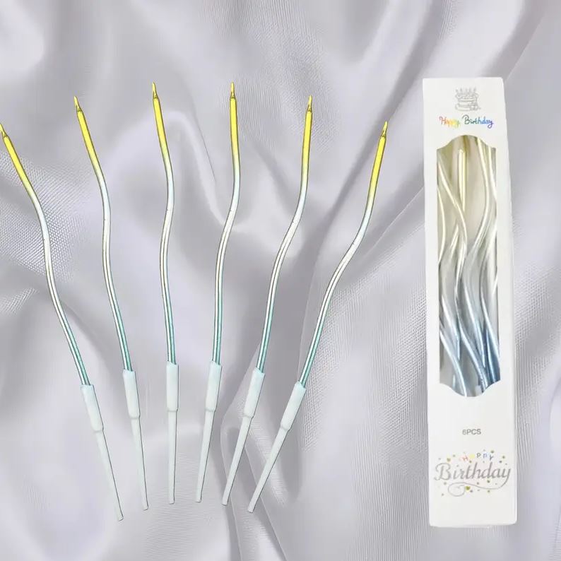 Gradient Geburtstagskerzen – 6 Stk., 11 cm