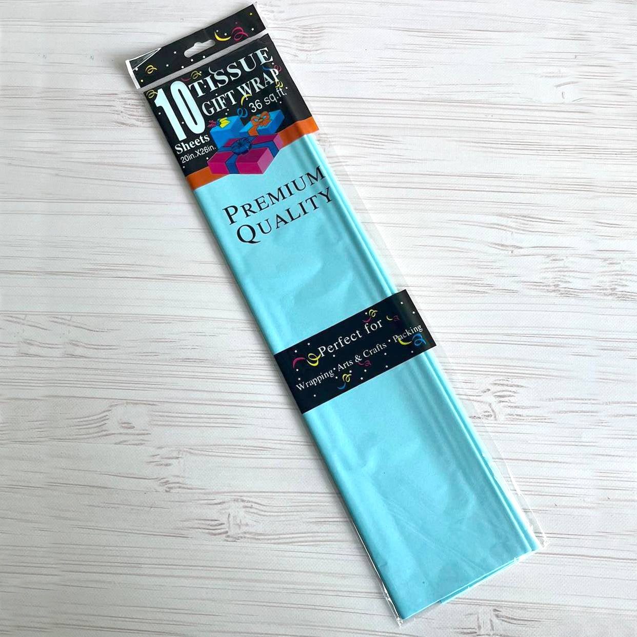 Seidenpapier 50×65 cm (10 Blatt) – Hellblau