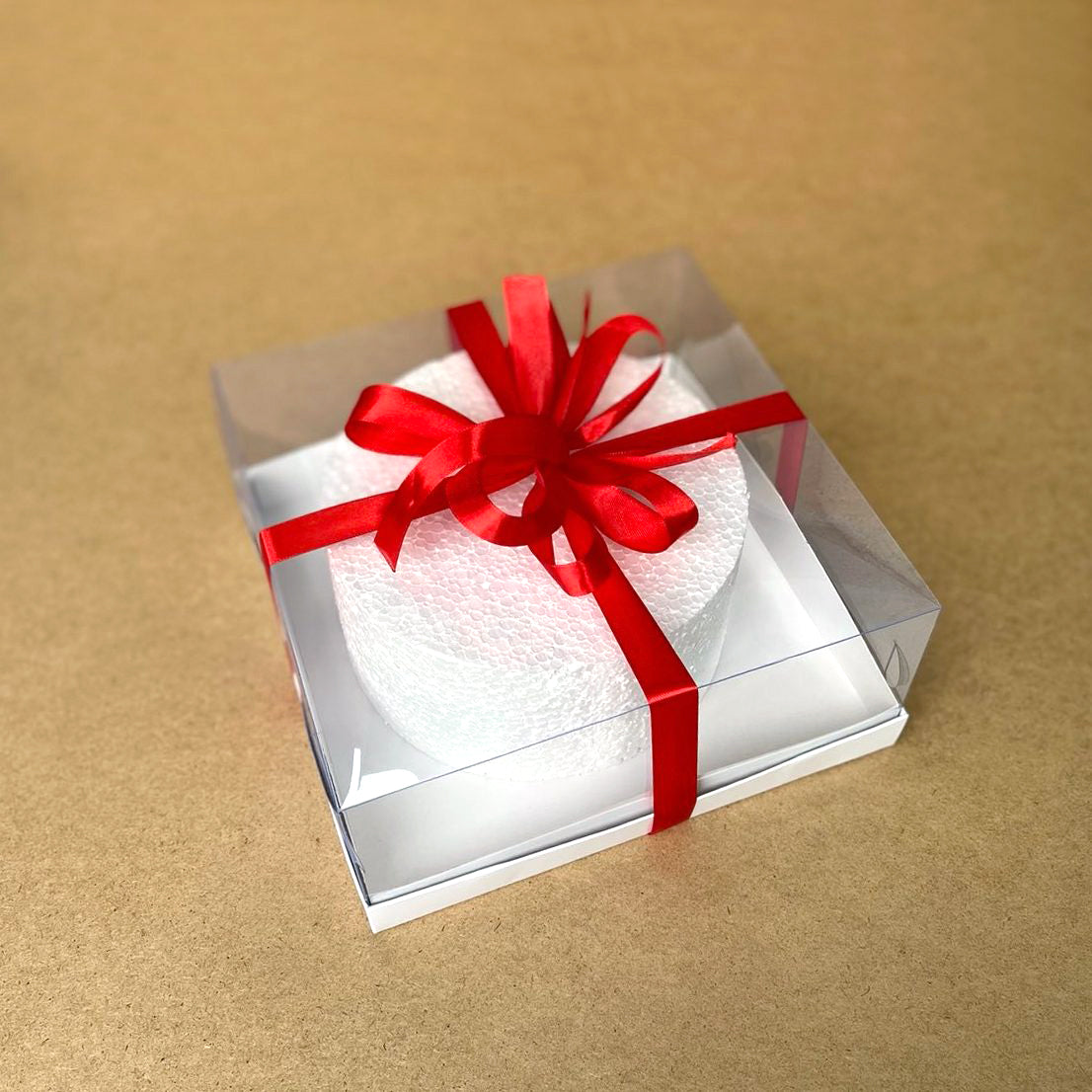 Transparente Kuchenbox 255x255x110 mm/PET