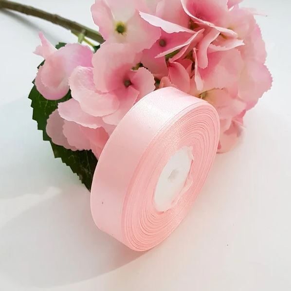 Satinband 2 cm Hellrosa, 33 m Rolle
