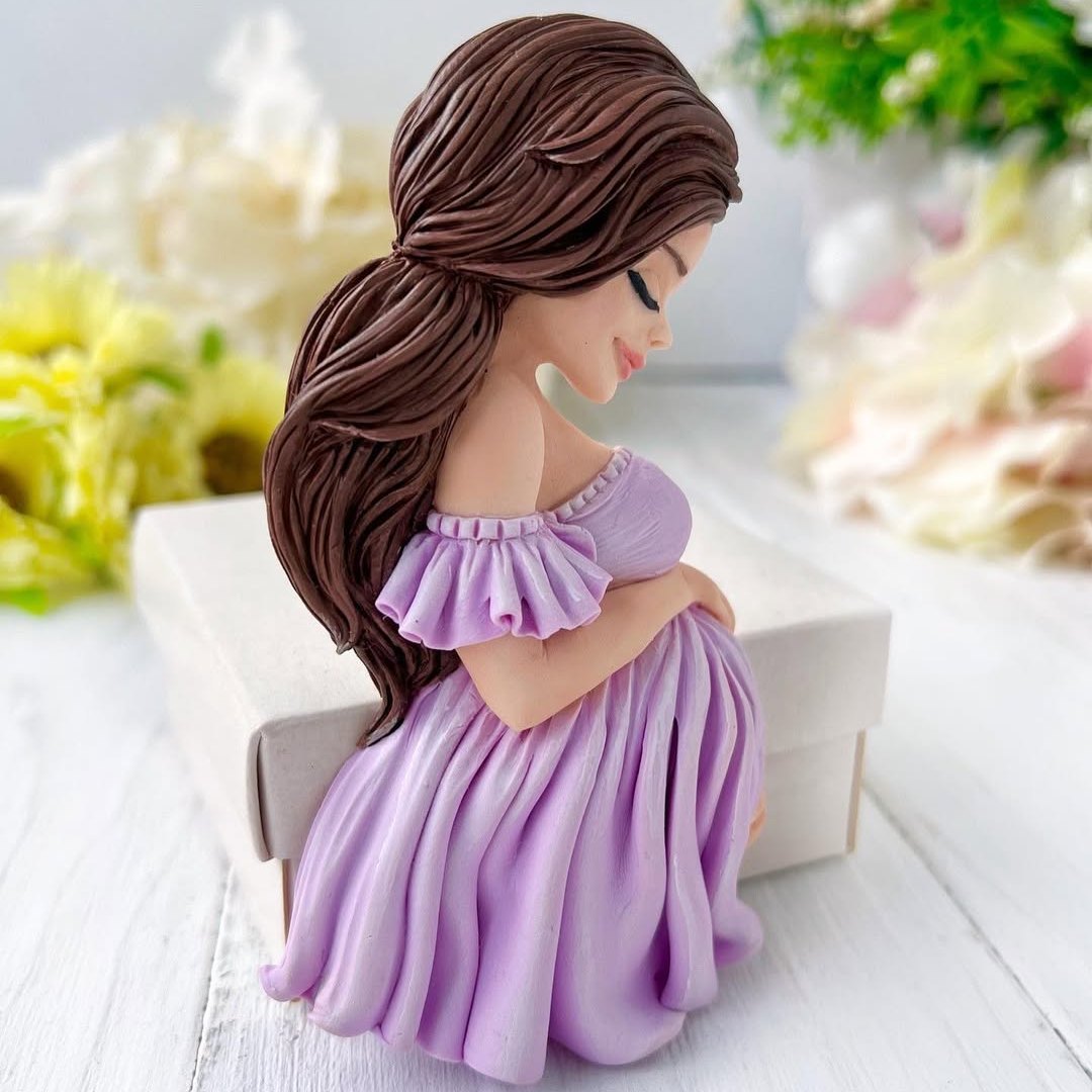 Silikonform Schwangere Mädchen 2D