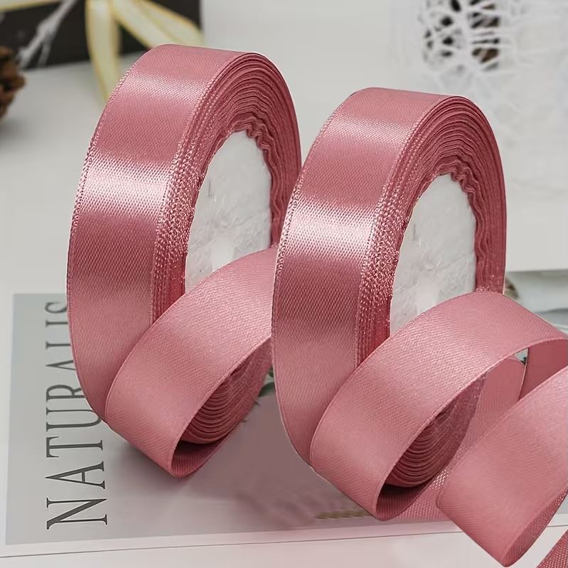 Satinband 2 cm Altrosa, 33 m Rolle