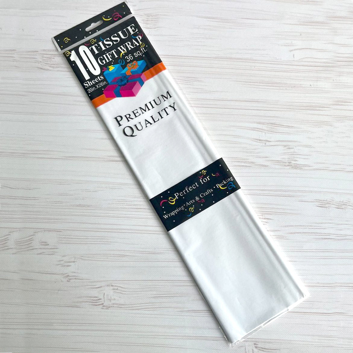 Seidenpapier 50×65 cm (10 Blatt) – Weiß