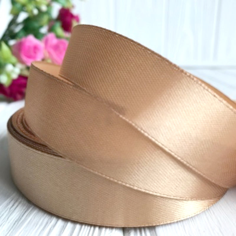 Satinband 2 cm Cappuccino, 33 m Rolle