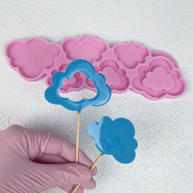 Silikonform Lutscher Wolken