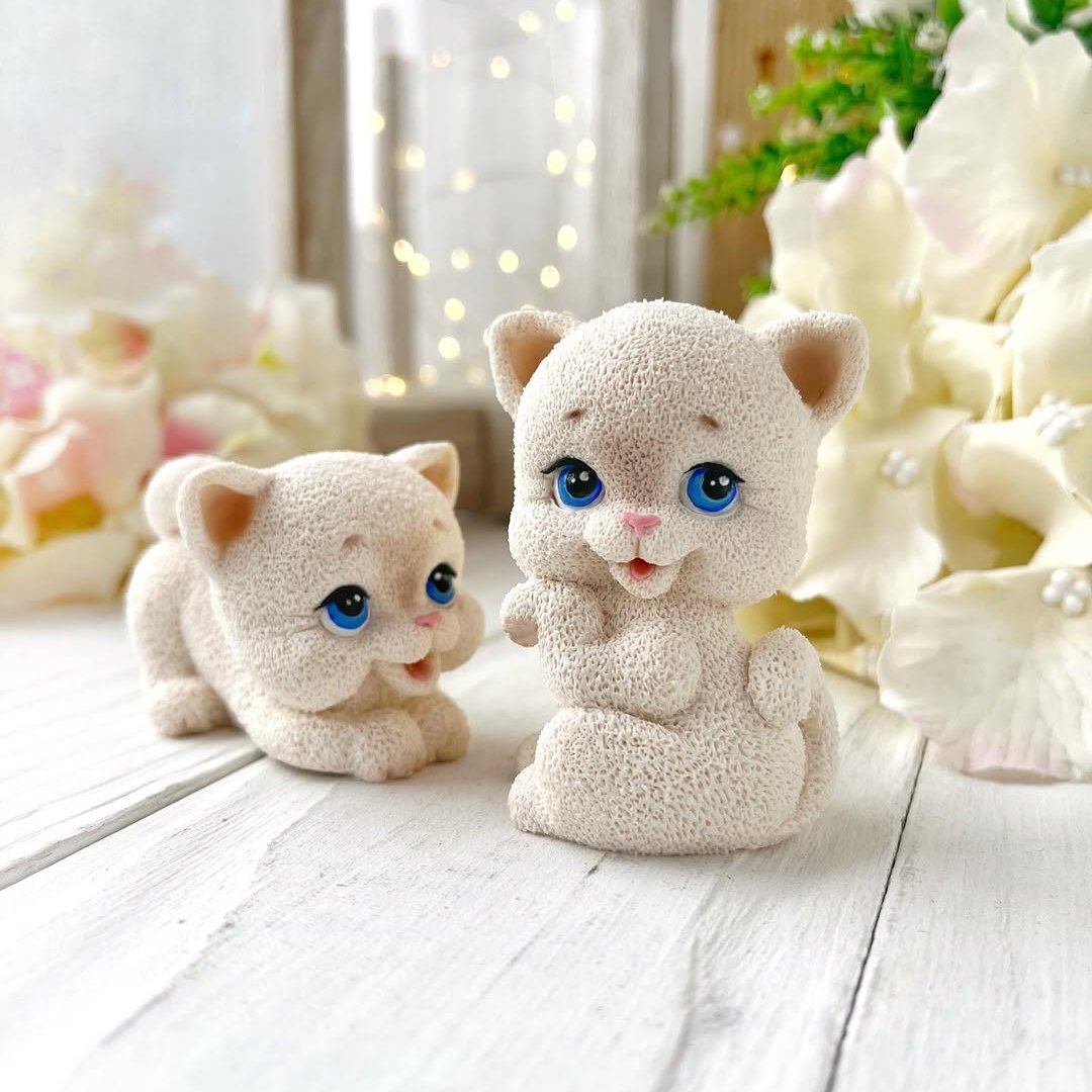 Silikonform 3D Kätzchen Mini 3