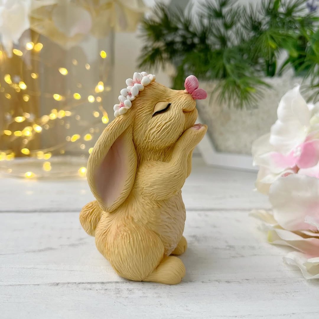 Silikonform Hase mit Schmeterling 3D