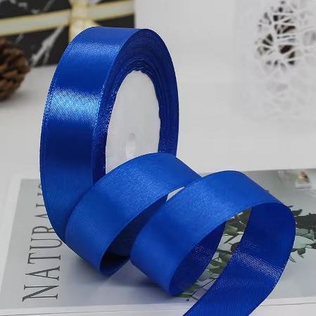 Satinband 2 cm Blau, 33 m Rolle