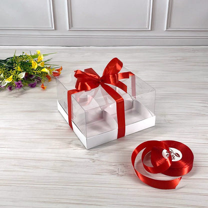 Transparente Box für 4 Desserts 180x180x100 mm