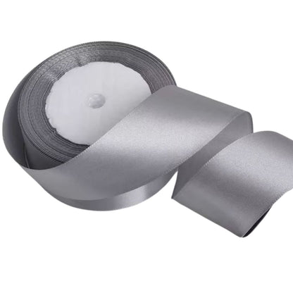 Satinband 2 cm Grau, 33 m Rolle