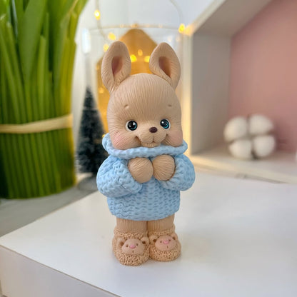 Silikonform Hase im Pullover 3D