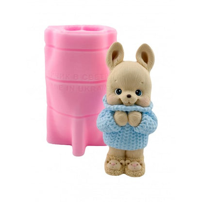 Silikonform Hase im Pullover 3D