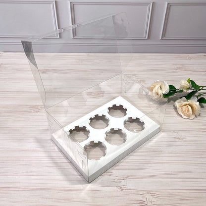 Transparente Box für 6 Cupcakes/Muffins 260x170x110 mm/PET