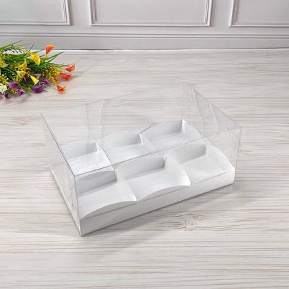 Transparente Box für 6 Desserts 260x170x110 mm
