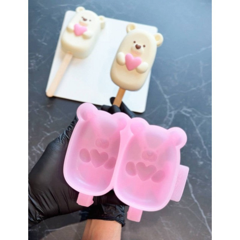 Silikonform Eis am Stiel Bär, 85 ml