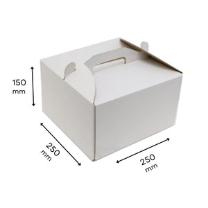 Tortenkartons 250 x 250 х (Höhe 150) mm (5 Stück), ohne Fenster