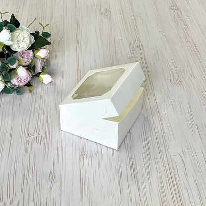 Karton für Bento mit Fenster 13x13x7 cm, 5 Stück