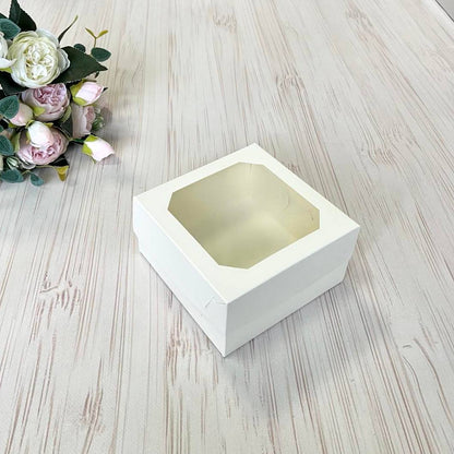 Karton für Bento mit Fenster 13x13x7 cm, 5 Stück