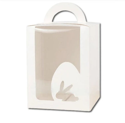 Karton 140x140x180 mm, Osterhase, Weiß, 5 Stück