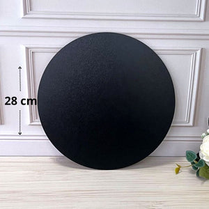 Tortenplatten, schwarz, D28, 3 mm, MDF, 5 Stück