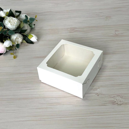 Karton für Bento mit Fenster 15x15x7 cm, 5 Stück