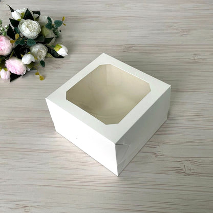 Karton für Bento mit Fenster 17x17x10,5 cm, 5 Stück