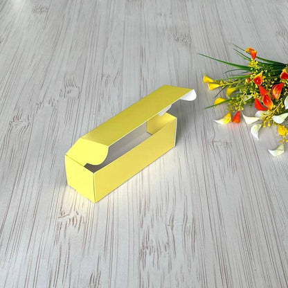 Karton für Macarons Gelb 17×5,5×5,5 cm, 5 Stk