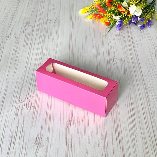 Karton für Macarons Rosa 17×5,5×5,5 cm, 5 Stk
