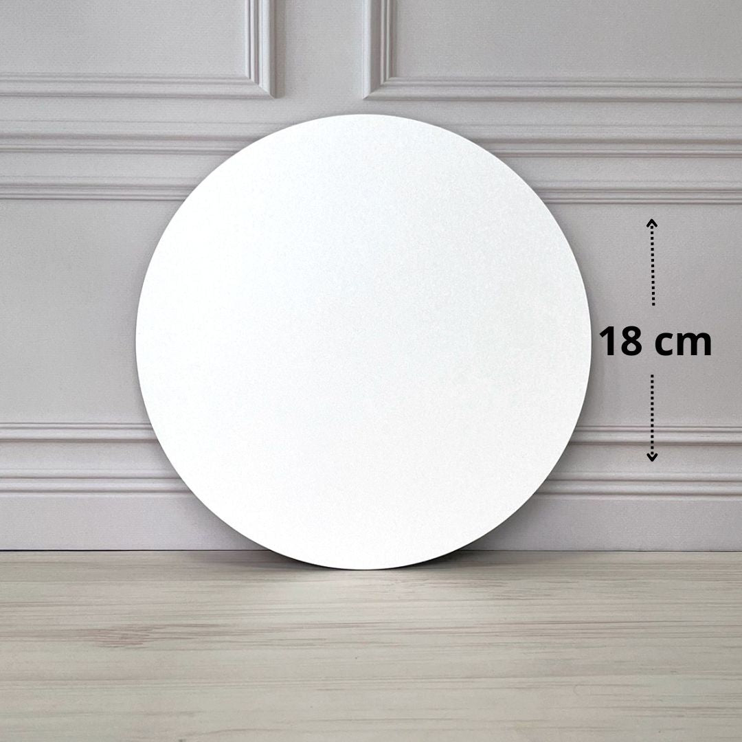 Tortenplatten, weiß, D18, 3 mm, MDF, 5 Stück