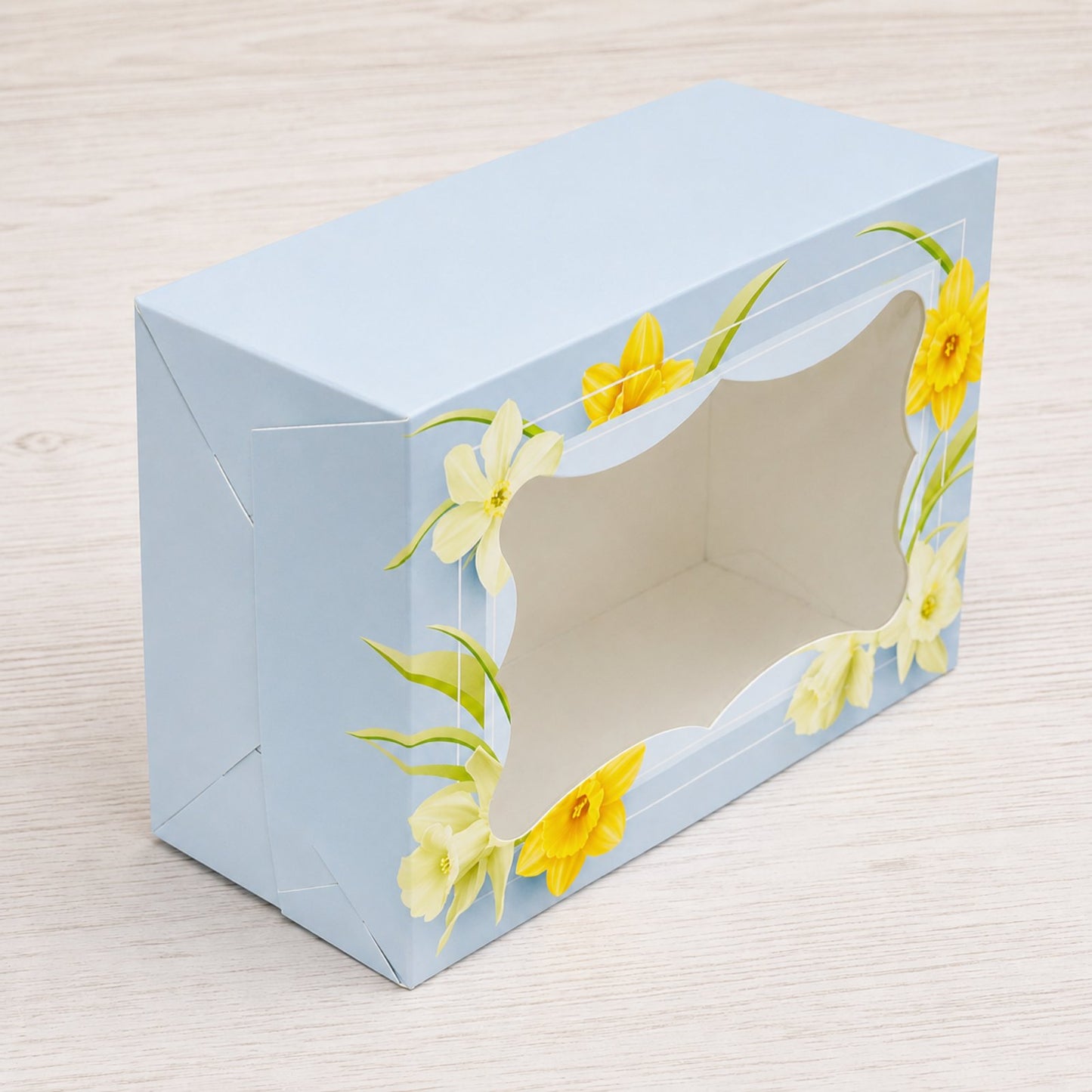 Box für Desserts mit Fenster 25x17x11 cm, Frühling, 5 Stück