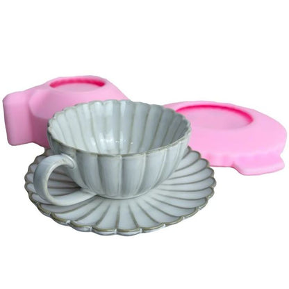 Silikonformen Tasse und Teller 3D