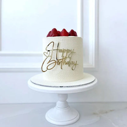 Cake Topper „Happy Birthday“ Gold (Dekor 20)