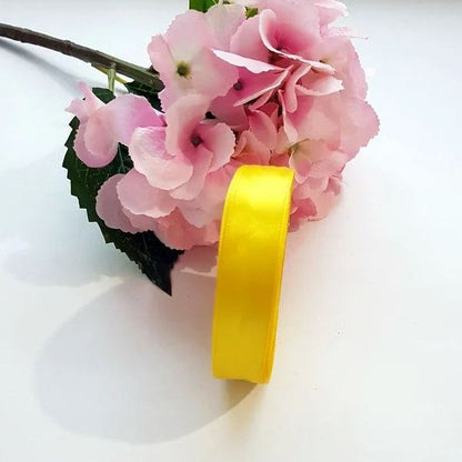 Satinband 2 cm Gelb, 33 m Rolle