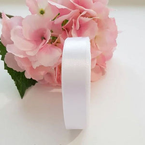 Satinband 2 cm Weiß, 33 m Rolle