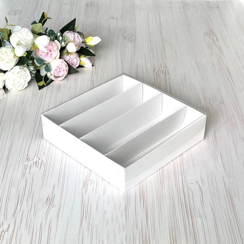 Transparente Box für Macarons 220x220x55 mm/PET