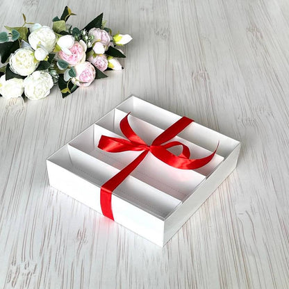 Transparente Box für Macarons 220x220x55 mm/PET